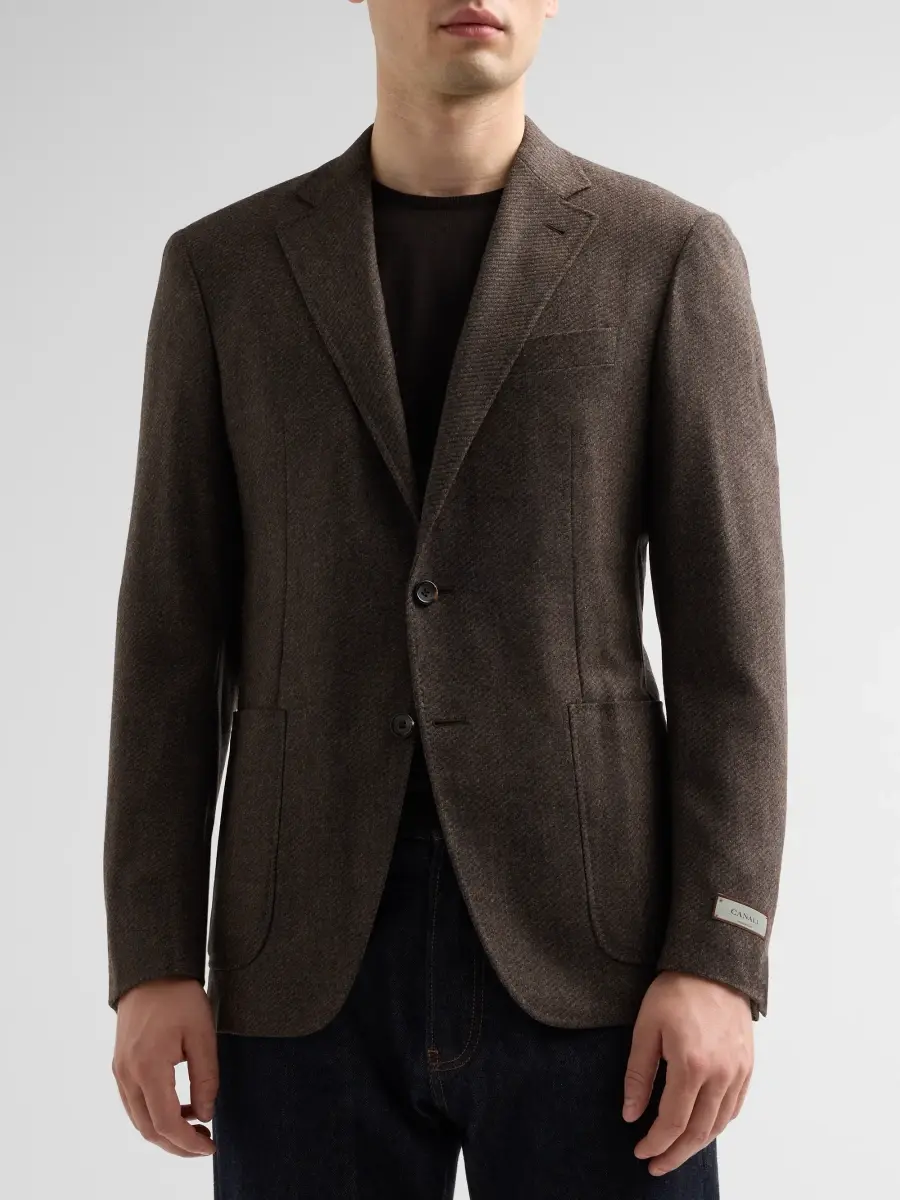 Canali Men's Raised Textured Wool Blazer | Thumbnail 4 Canali Men's Raised Textured Wool Blazer | Thumbnail 4