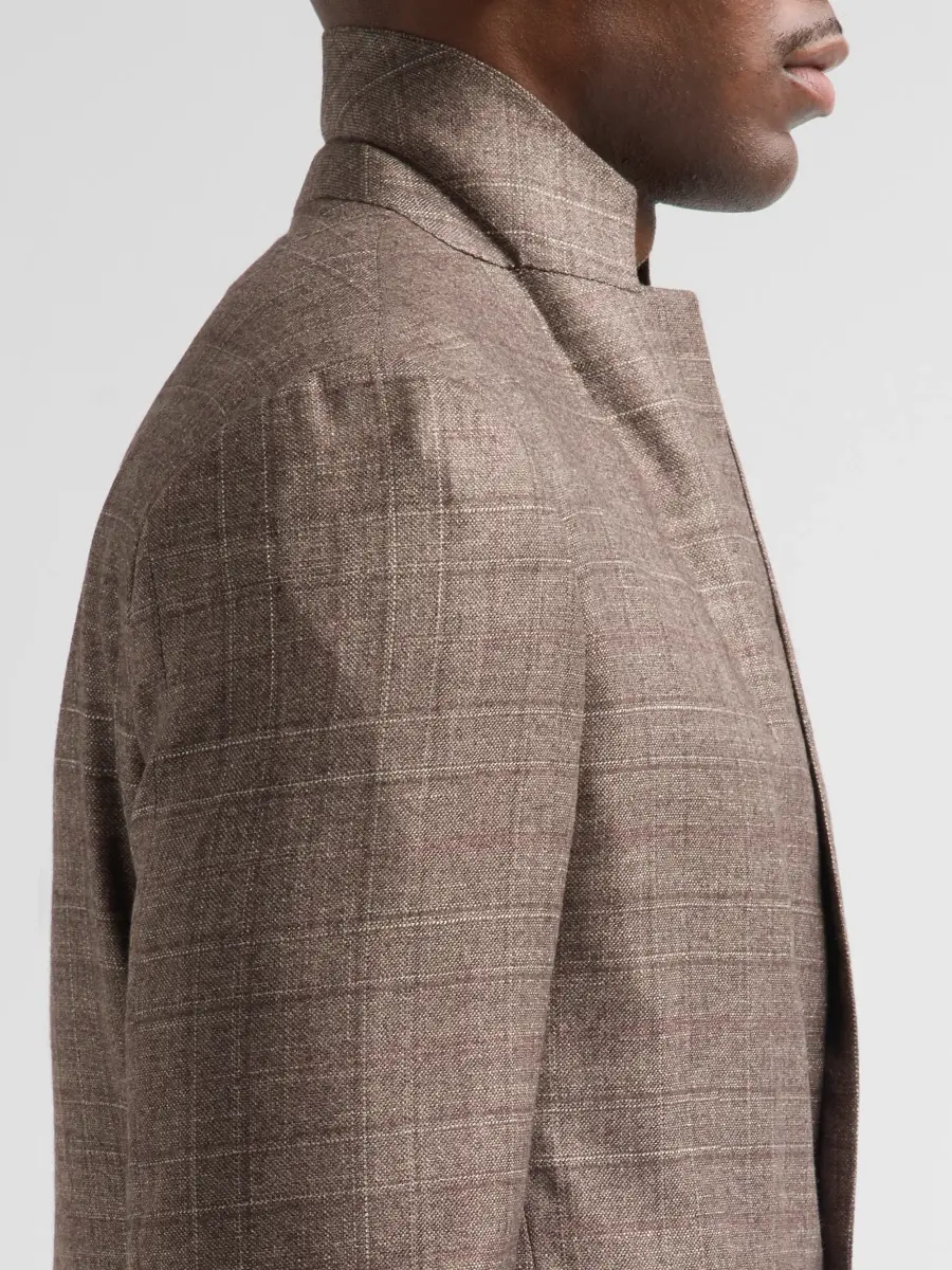 Canali Men's Plaid Lightweight Silk-Cashmere-Blend Sport Coat | Thumbnail 7 Canali Men's Plaid Lightweight Silk-Cashmere-Blend Sport Coat | Thumbnail 7