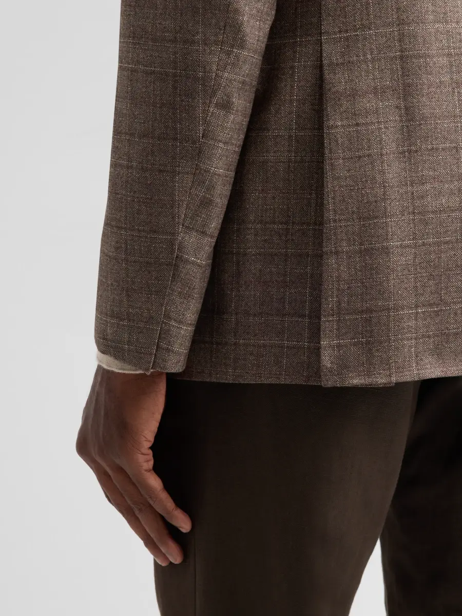 Canali Men's Plaid Lightweight Silk-Cashmere-Blend Sport Coat | Thumbnail 8 Canali Men's Plaid Lightweight Silk-Cashmere-Blend Sport Coat | Thumbnail 8