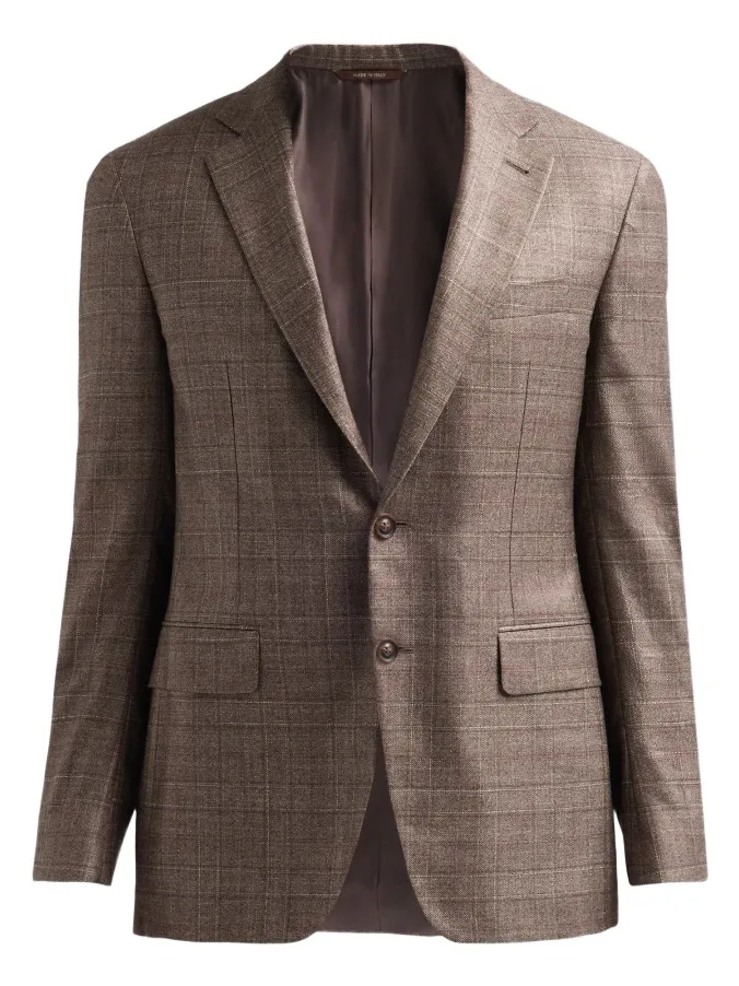 Canali Men's Plaid Lightweight Silk-Cashmere-Blend Sport Coat