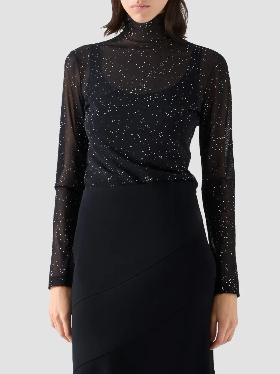 Akris punto Women's Metallic Starry Sky Tulle Shirt | Thumbnail 4 Akris punto Women's Metallic Starry Sky Tulle Shirt | Thumbnail 4