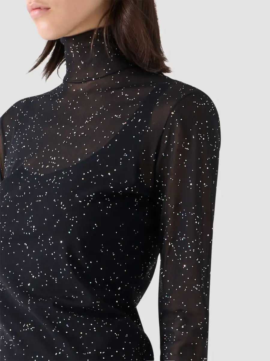 Akris punto Women's Metallic Starry Sky Tulle Shirt | Thumbnail 5 Akris punto Women's Metallic Starry Sky Tulle Shirt | Thumbnail 5
