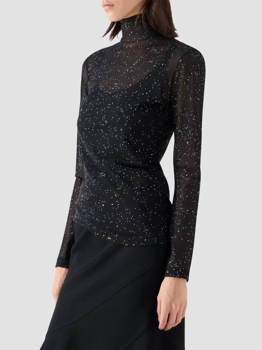 Akris punto Women's Metallic Starry Sky Tulle Shirt | Thumbnail 6 Akris punto Women's Metallic Starry Sky Tulle Shirt | Thumbnail 6