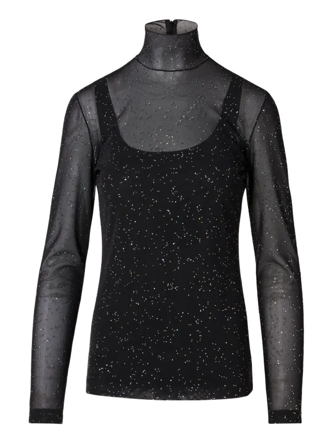 Akris punto Women's Metallic Starry Sky Tulle Shirt