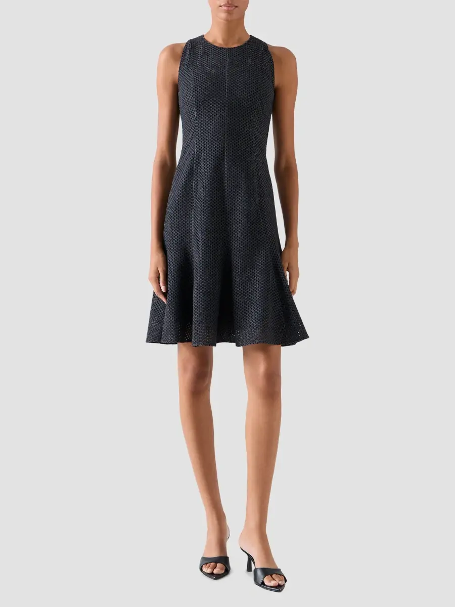 Akris punto Women's Scribble Dot-Embroidered Tulle Mini Dress | Thumbnail 2 Akris punto Women's Scribble Dot-Embroidered Tulle Mini Dress | Thumbnail 2