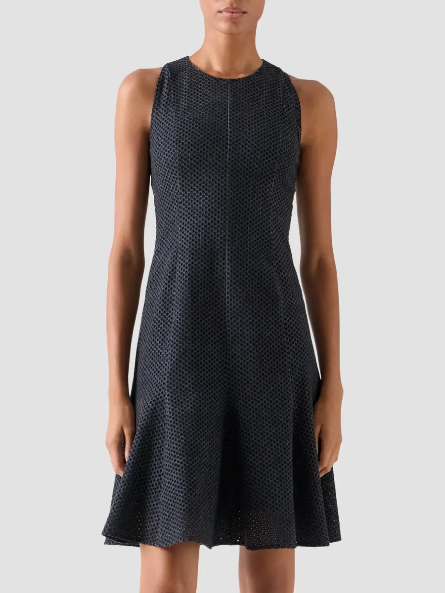 Akris punto Women's Scribble Dot-Embroidered Tulle Mini Dress | Thumbnail 4 Akris punto Women's Scribble Dot-Embroidered Tulle Mini Dress | Thumbnail 4