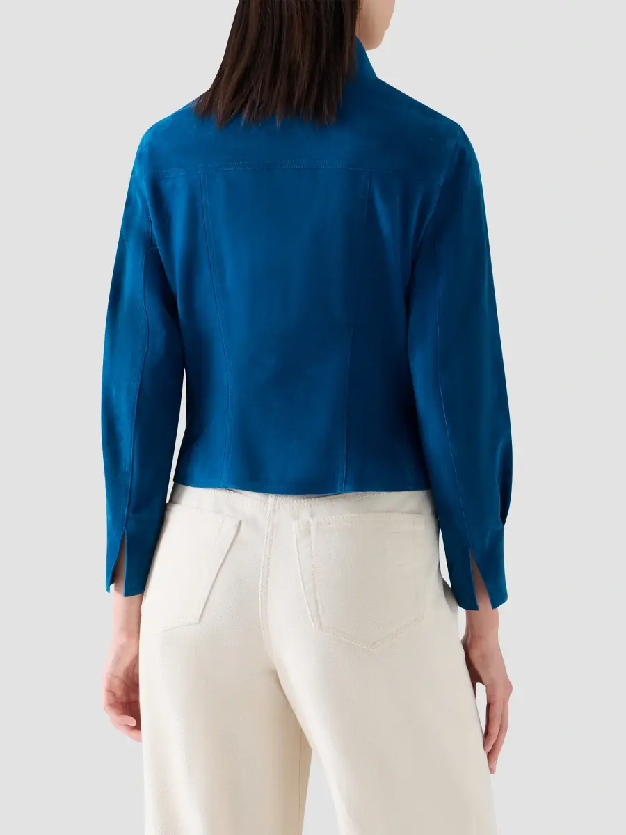 Akris punto Women's Suede Crop Jacket | Thumbnail 3 Akris punto Women's Suede Crop Jacket | Thumbnail 3
