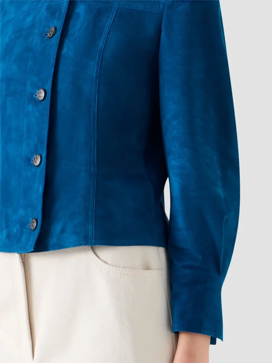 Akris punto Women's Suede Crop Jacket | Thumbnail 5 Akris punto Women's Suede Crop Jacket | Thumbnail 5