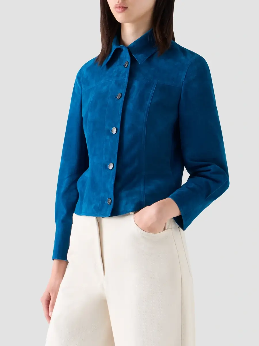 Akris punto Women's Suede Crop Jacket | Thumbnail 6 Akris punto Women's Suede Crop Jacket | Thumbnail 6