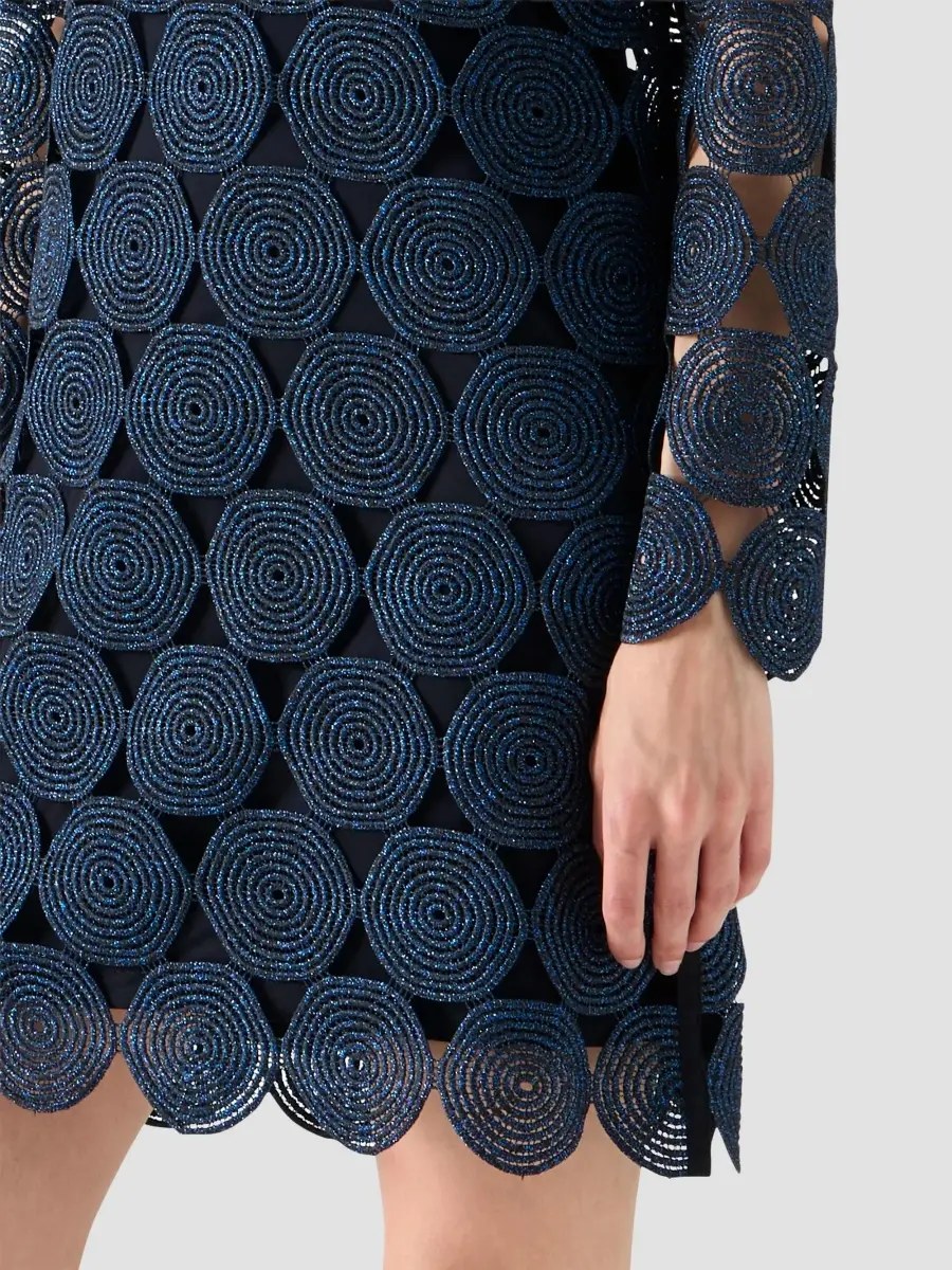 Akris punto Women's Metallic Dot Guipure Lace Knee-Length Dress | Thumbnail 5 Akris punto Women's Metallic Dot Guipure Lace Knee-Length Dress | Thumbnail 5