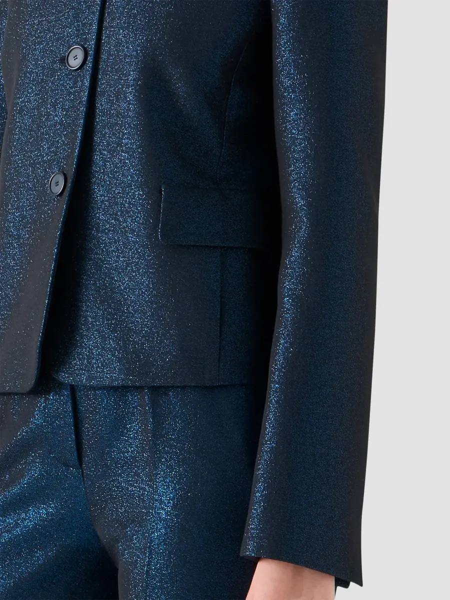 Akris punto Women's Metallic Cotton Blazer | Thumbnail 5 Akris punto Women's Metallic Cotton Blazer | Thumbnail 5