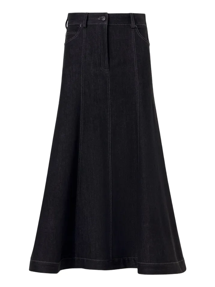 Women's Stretch Denim Midi Skirt Women's Stretch Denim Midi Skirt