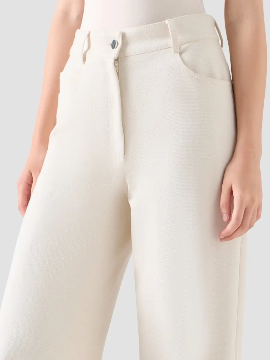 Akris punto Women's Cooper Washed Denim Wide-Leg Pants | Thumbnail 4