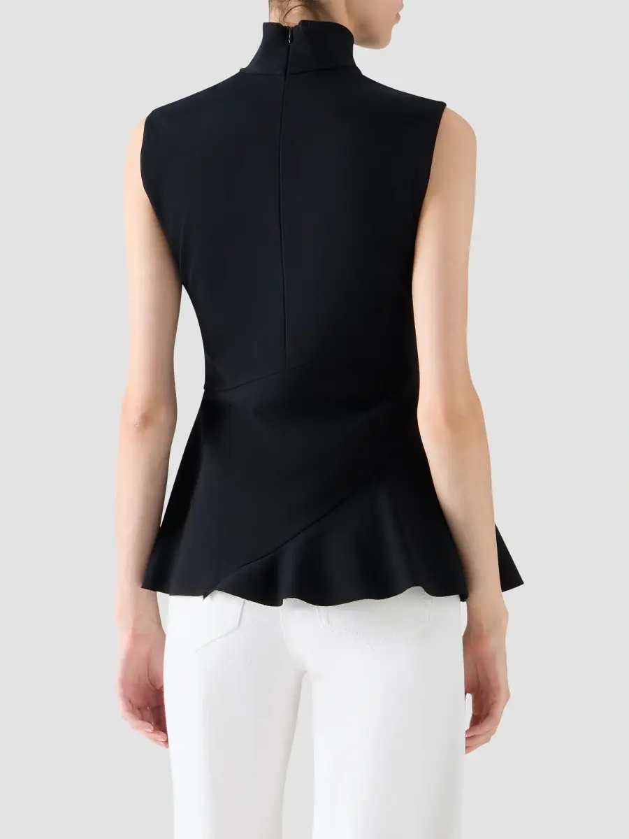 Akris punto Women's Signature Jersey Twisted-Seam Peplum Top | Thumbnail 3