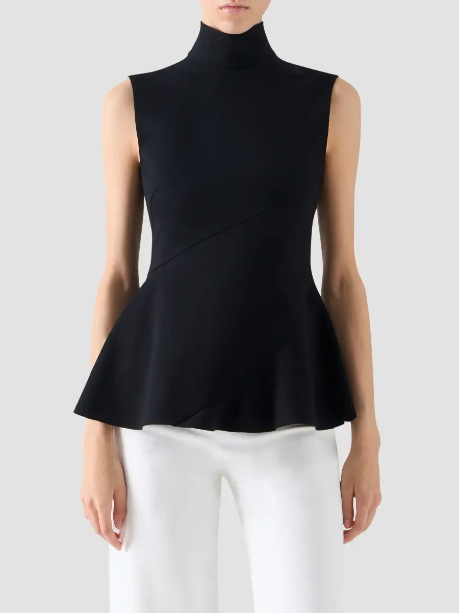 Akris punto Women's Signature Jersey Twisted-Seam Peplum Top | Thumbnail 4