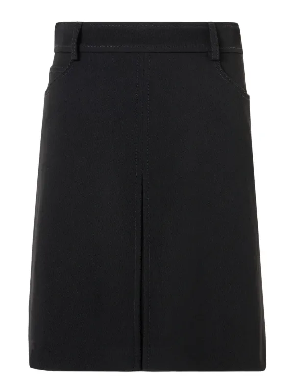 Akris punto Women's Wool Tricotine Box-Pleat A-Line Skirt