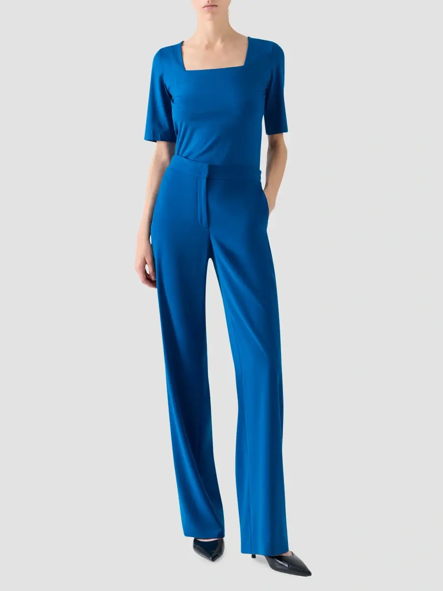 Akris punto Women's Fitted Jersey Square Neck T-Shirt | Thumbnail 2