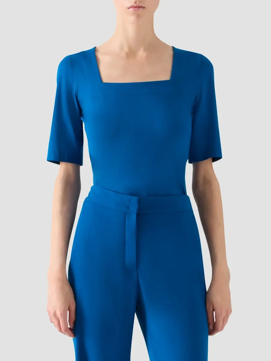 Akris punto Women's Fitted Jersey Square Neck T-Shirt | Thumbnail 4
