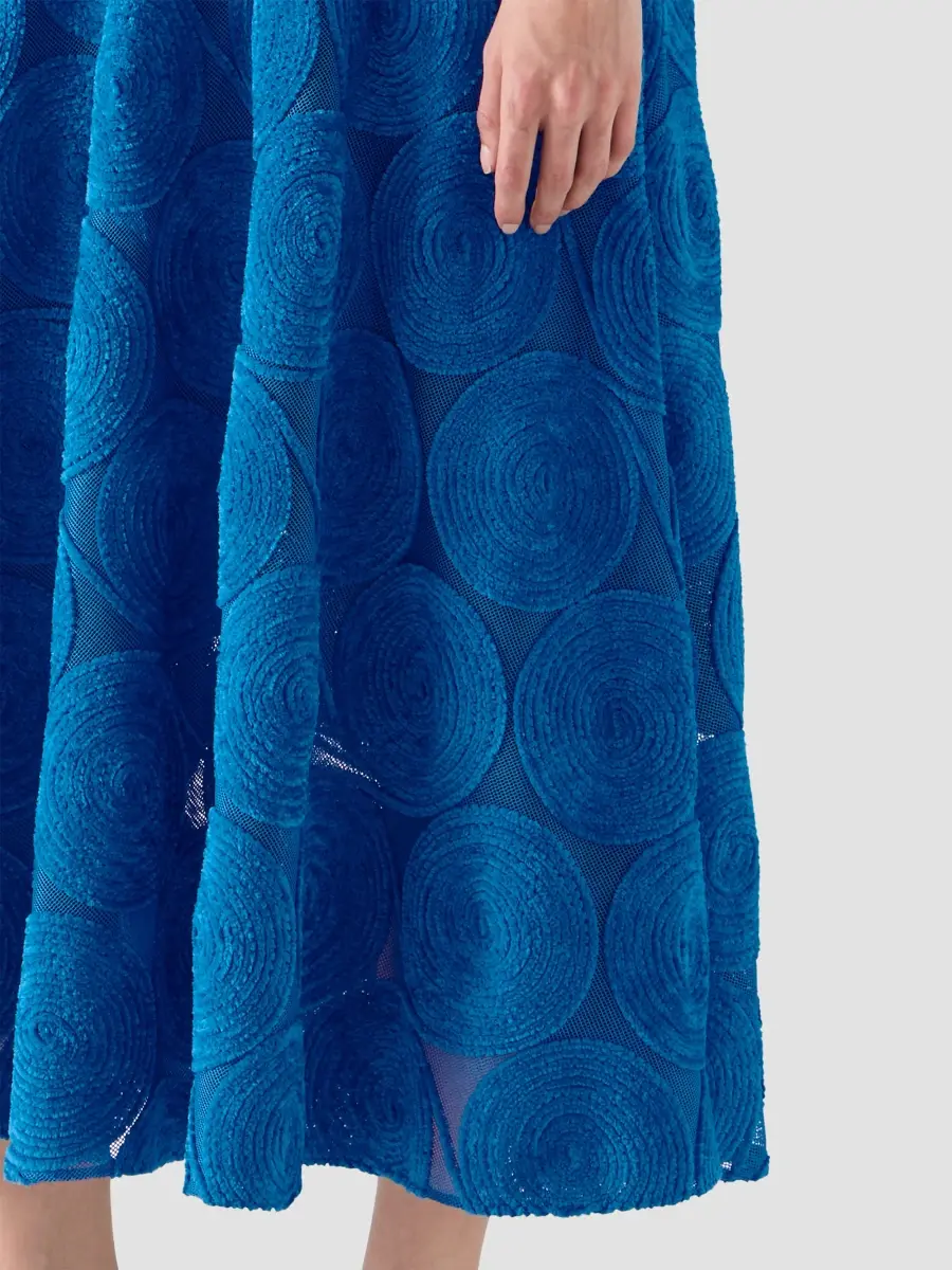 Akris punto Women's Chenille Embroidery Mesh Midi Dress | Thumbnail 4 Akris punto Women's Chenille Embroidery Mesh Midi Dress | Thumbnail 4