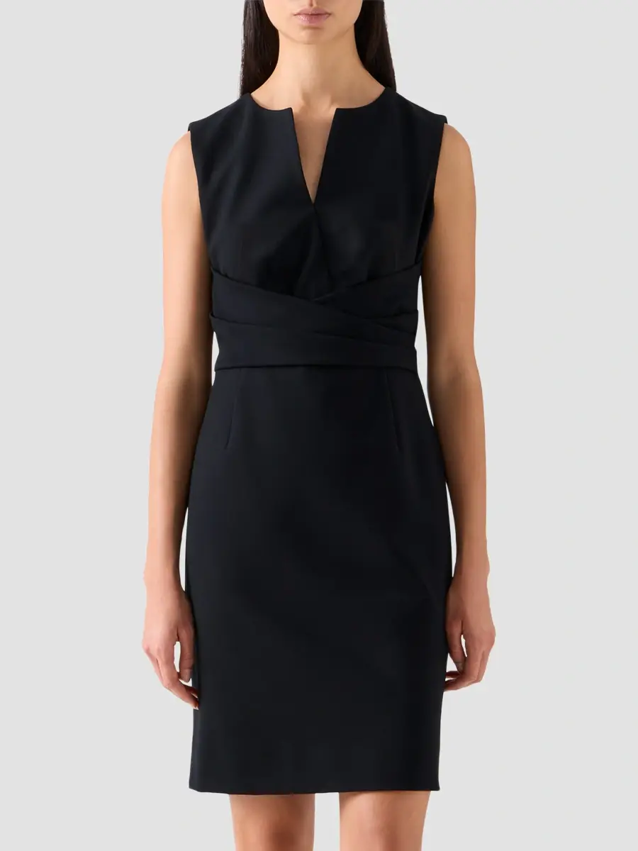 Akris punto Women's Draped Waist Sheath Mini Dress | Thumbnail 3