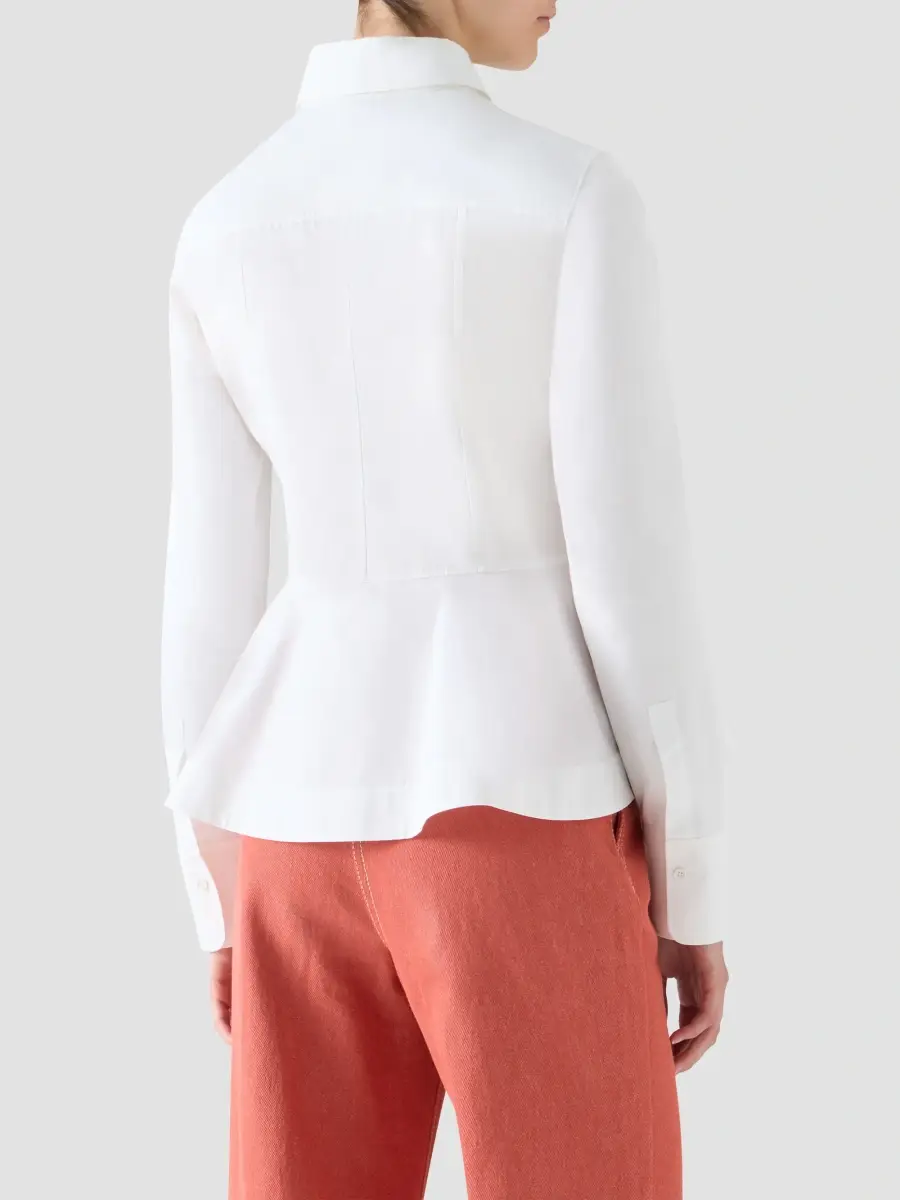 Akris punto Women's Cotton Poplin Peplum Blouse | Thumbnail 3