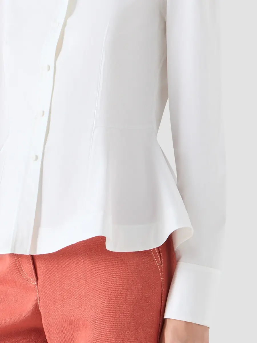 Akris punto Women's Cotton Poplin Peplum Blouse | Thumbnail 5