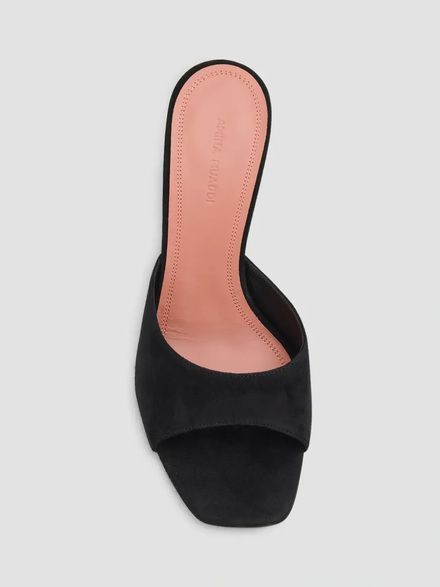 Amina Muaddi Women's Lupita 70MM Suede Mules | Thumbnail 6 Amina Muaddi Women's Lupita 70MM Suede Mules | Thumbnail 6