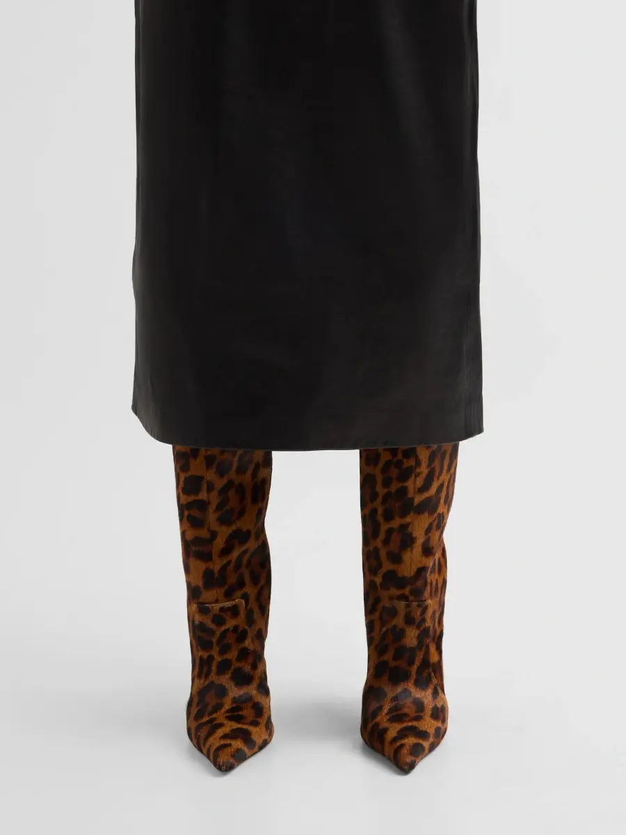Schutz Women's Samira 100MM Leopard-Print Fur Boots | Thumbnail 2