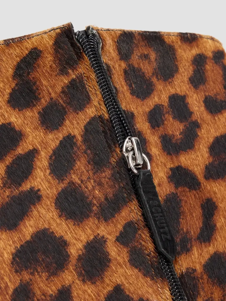 Schutz Women's Samira 100MM Leopard-Print Fur Boots | Thumbnail 5