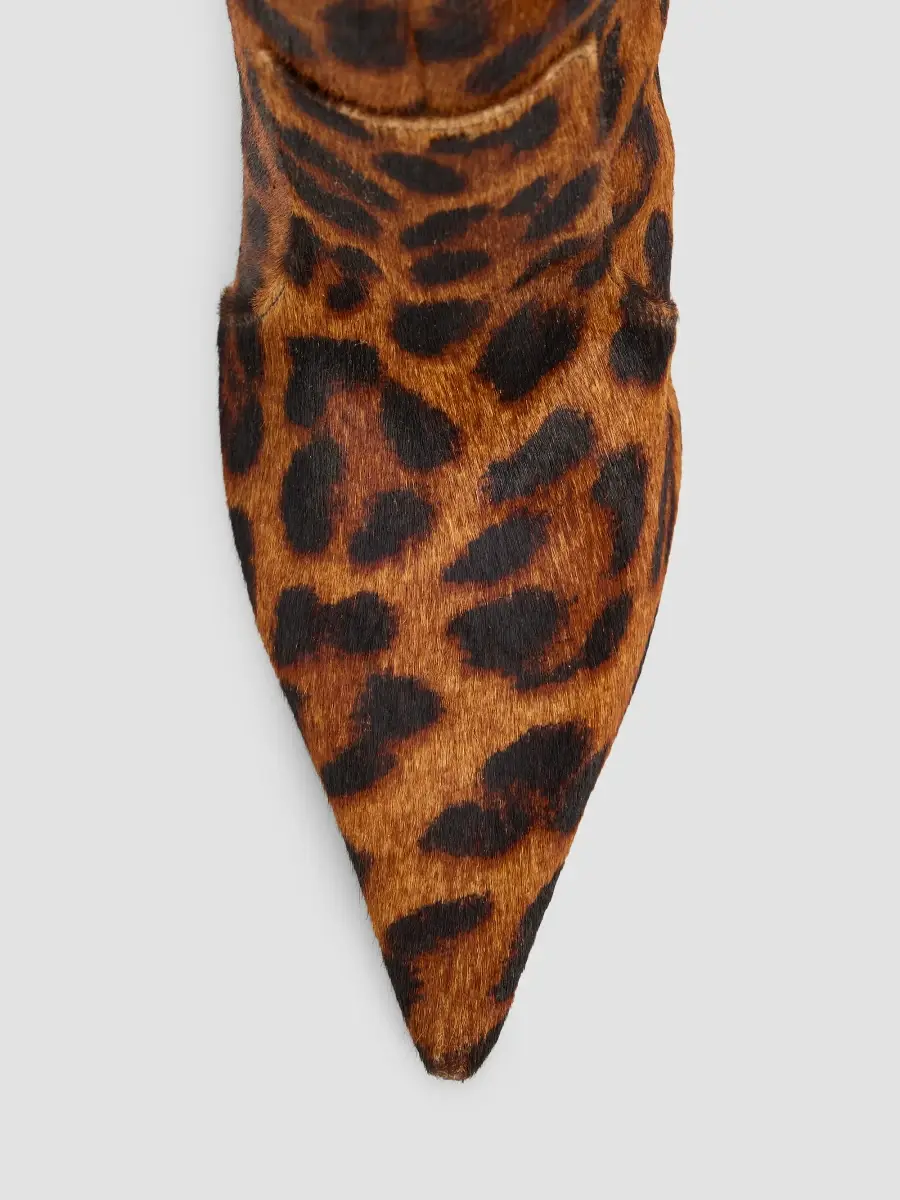 Schutz Women's Samira 100MM Leopard-Print Fur Boots | Thumbnail 6