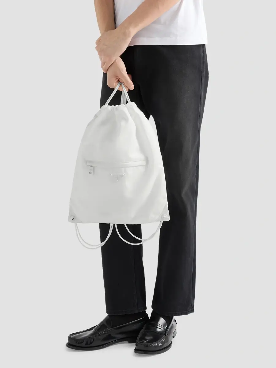 Prada Men's Re-Nylon Drawstring Backpack | Thumbnail 3