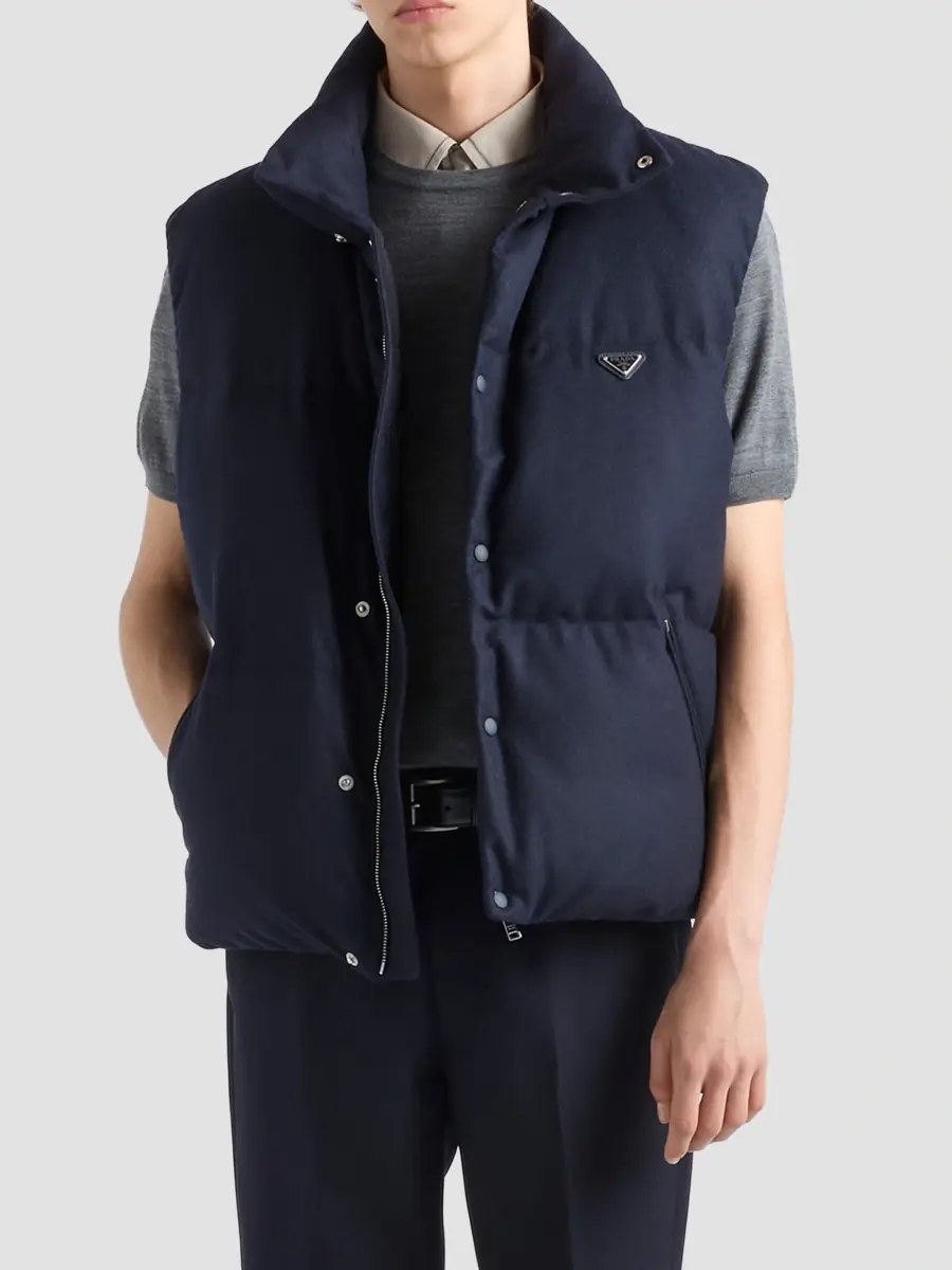 Prada Men's Re-Wool Down Vest | Thumbnail 2