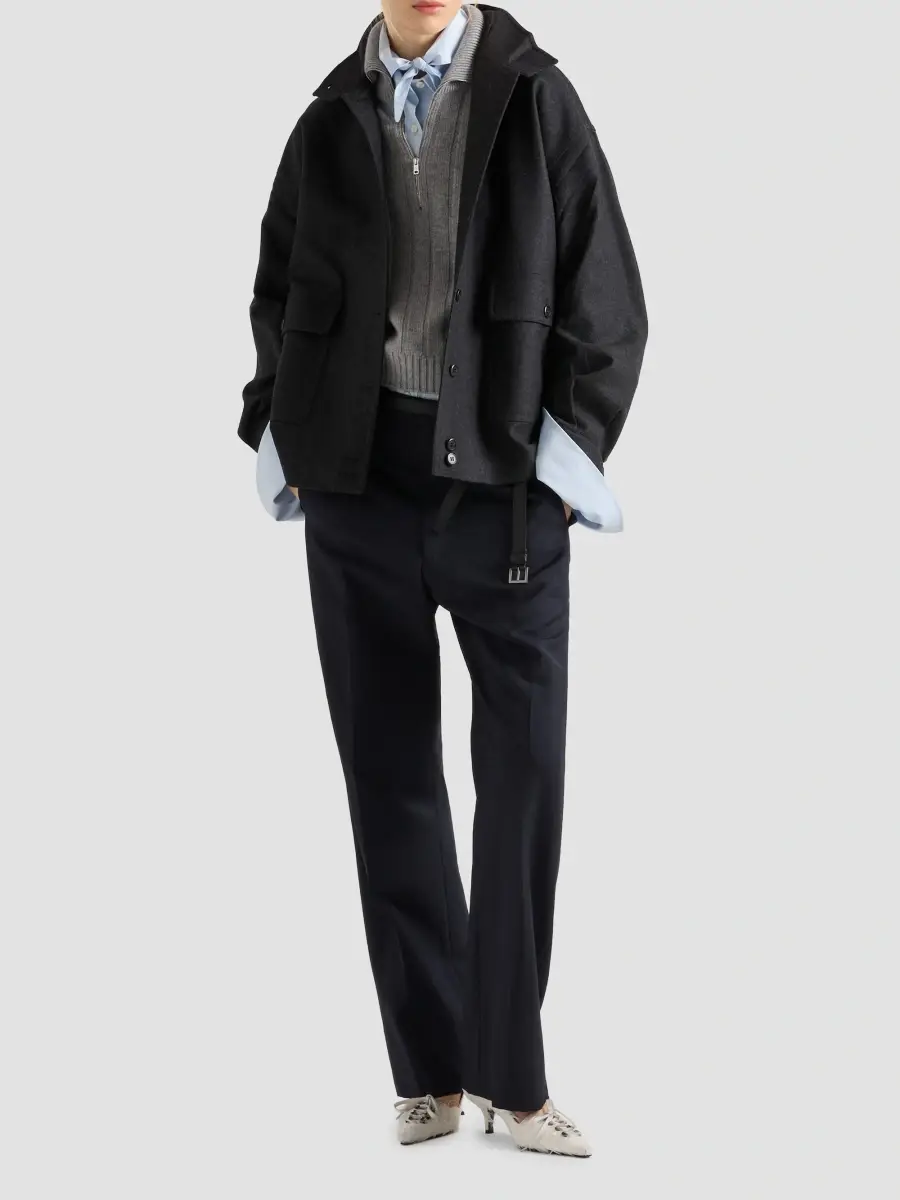 Prada Women's Re-Cashmere Polo Sweater | Thumbnail 2