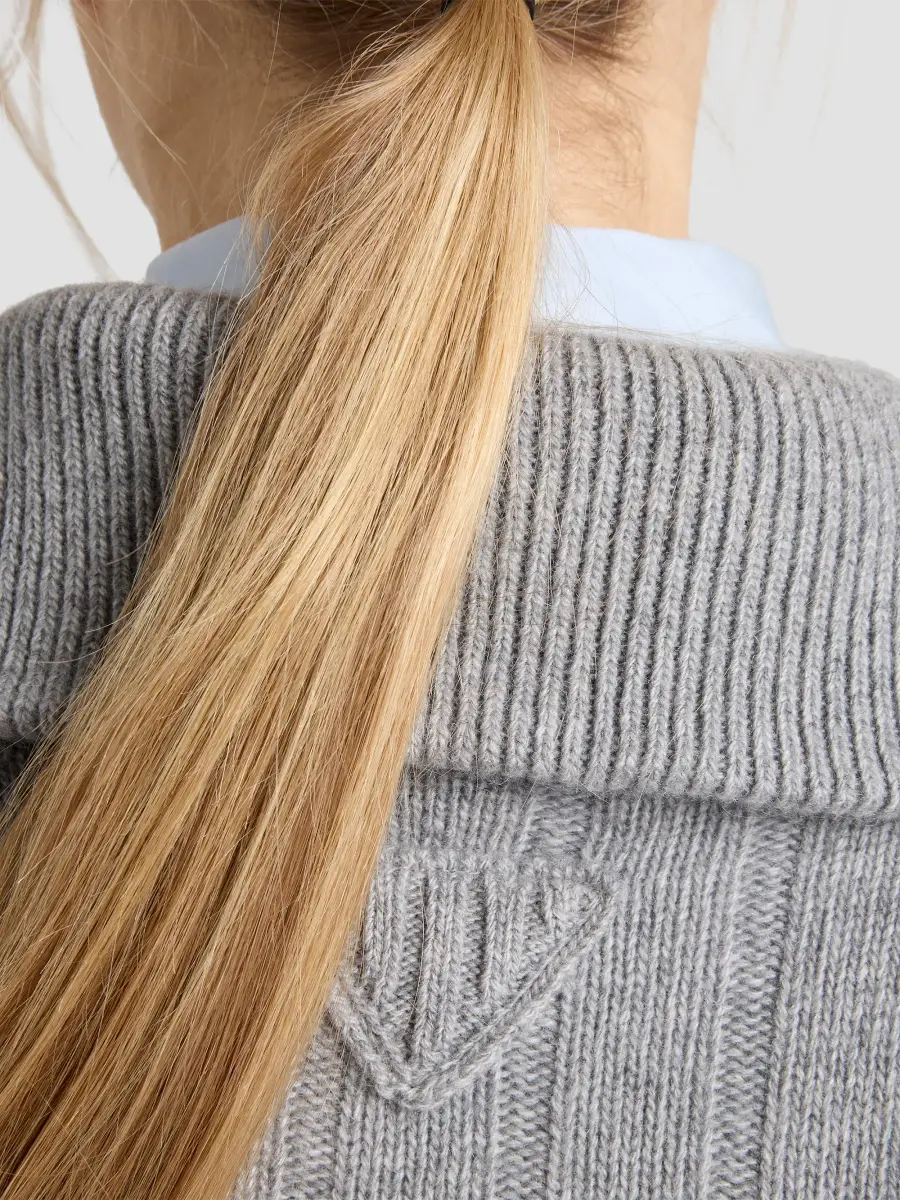 Prada Women's Re-Cashmere Polo Sweater | Thumbnail 6