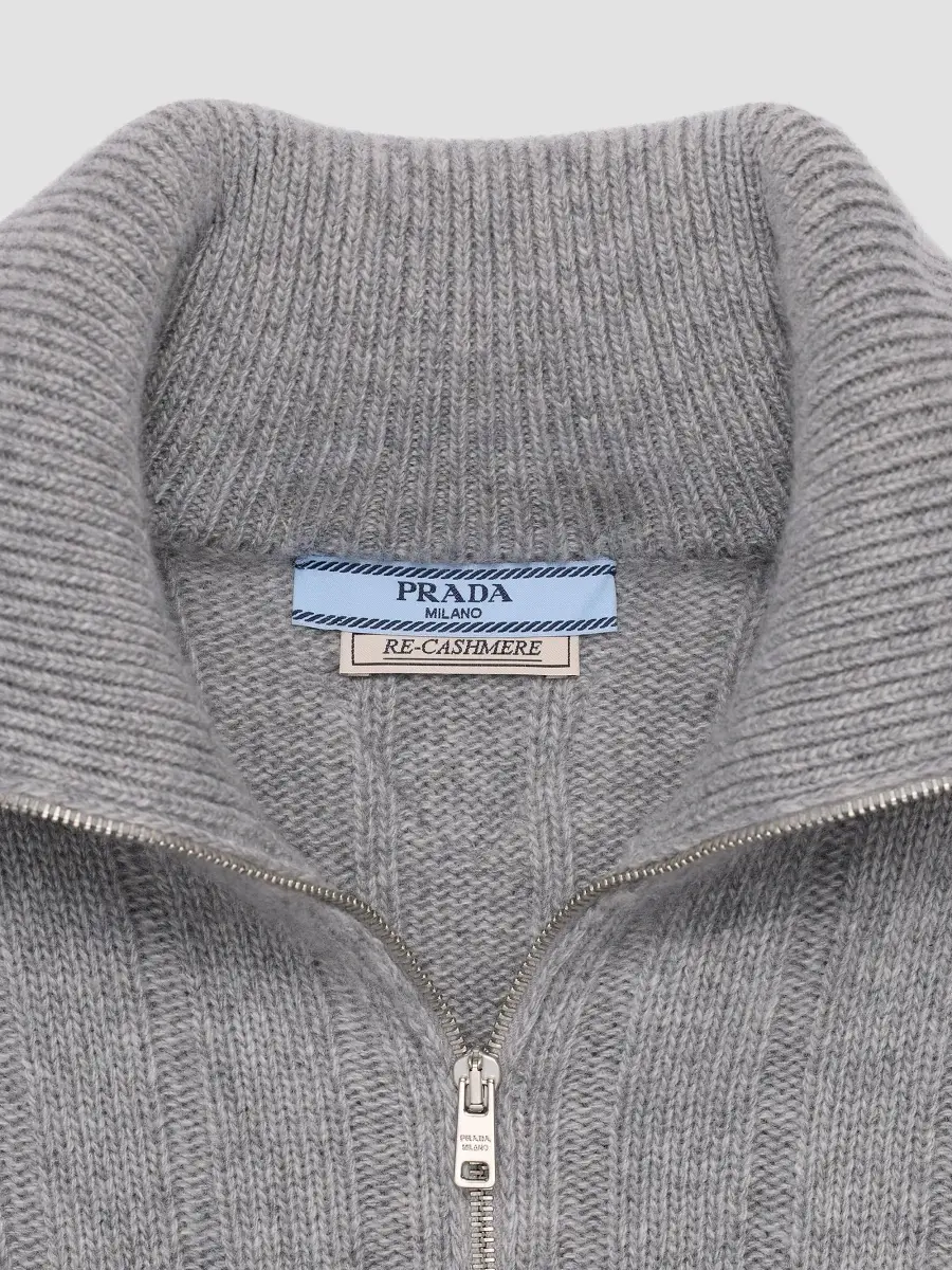 Prada Women's Re-Cashmere Polo Sweater | Thumbnail 7