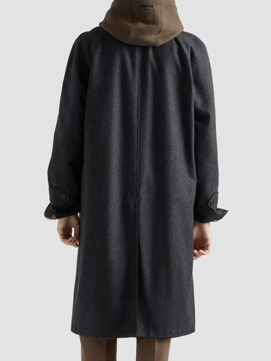 Prada Men's Re-Wool Coat | Thumbnail 4 Prada Men's Re-Wool Coat | Thumbnail 4