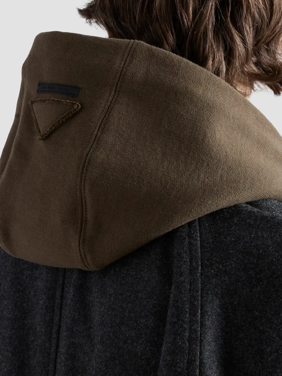 Prada Men's Cotton Fleece Hoodie | Thumbnail 6