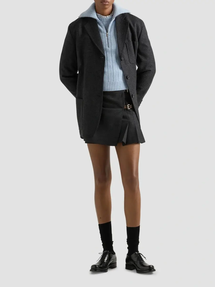 Prada Women's Re-Cashmere Polo Sweater | Thumbnail 2