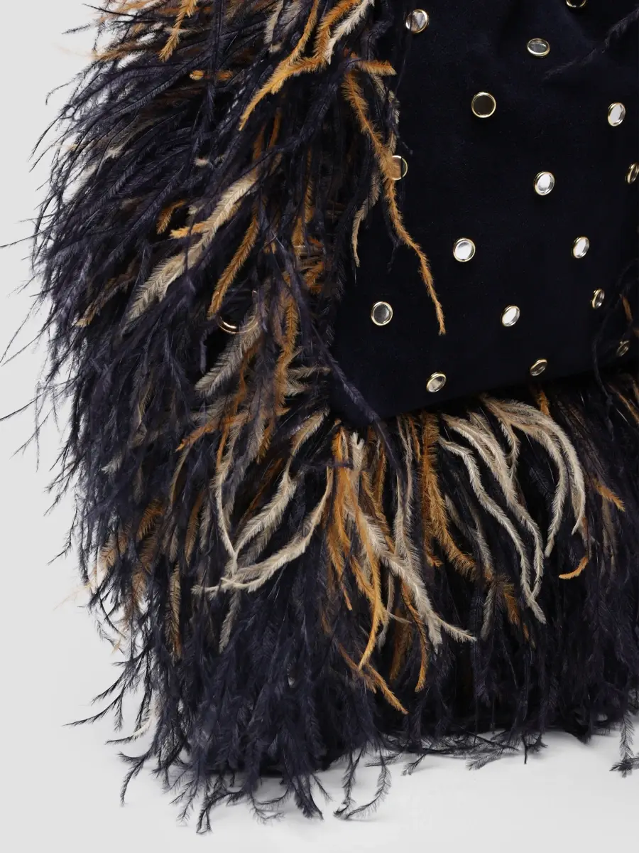 Etro Women's Kalispera Small Feather-Trim Suede Shoulder Bag | Thumbnail 6 Etro Women's Kalispera Small Feather-Trim Suede Shoulder Bag | Thumbnail 6