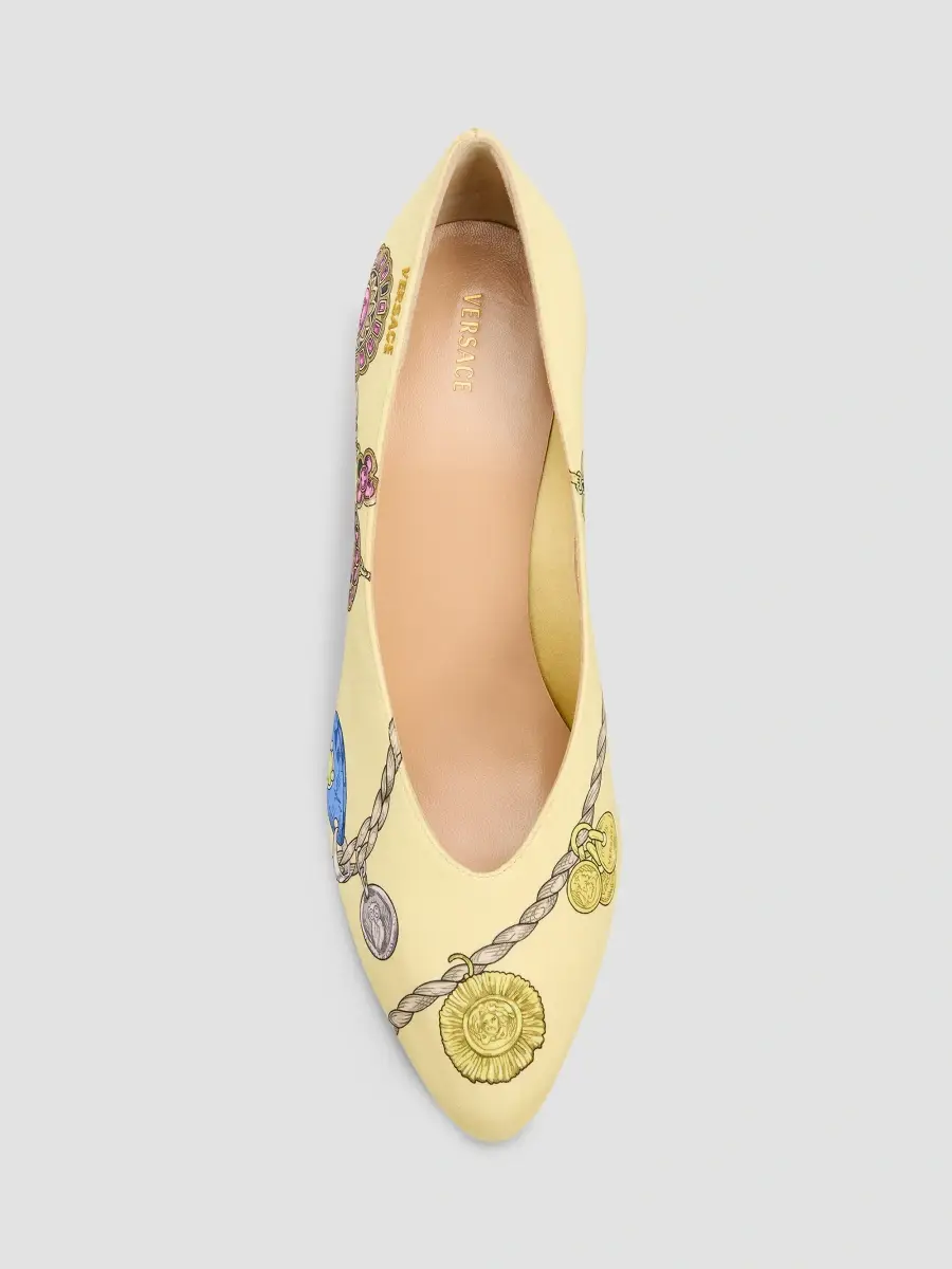 Versace Women's 65MM Fabric-Print Pumps | Thumbnail 4 Versace Women's 65MM Fabric-Print Pumps | Thumbnail 4