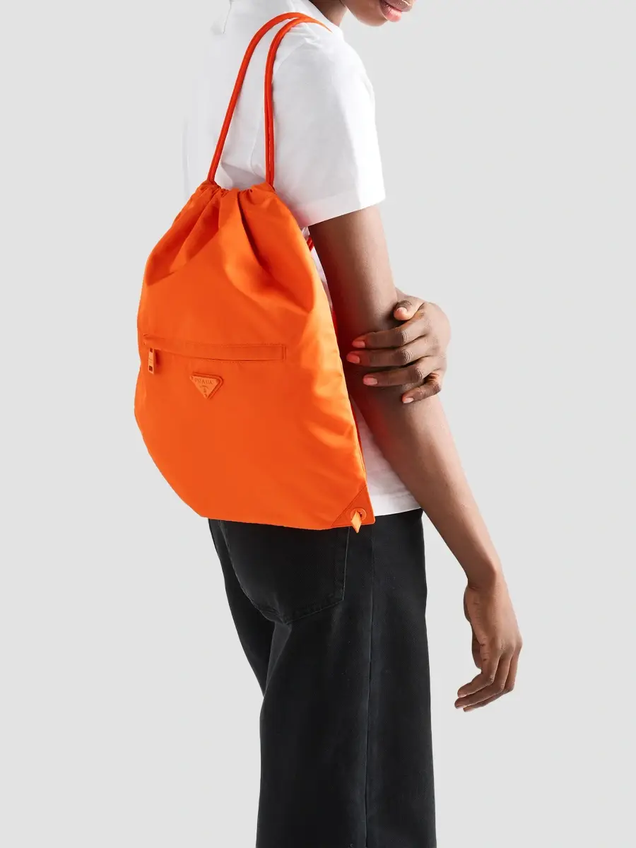 Prada Men's Re-Nylon Drawstring Backpack | Thumbnail 3