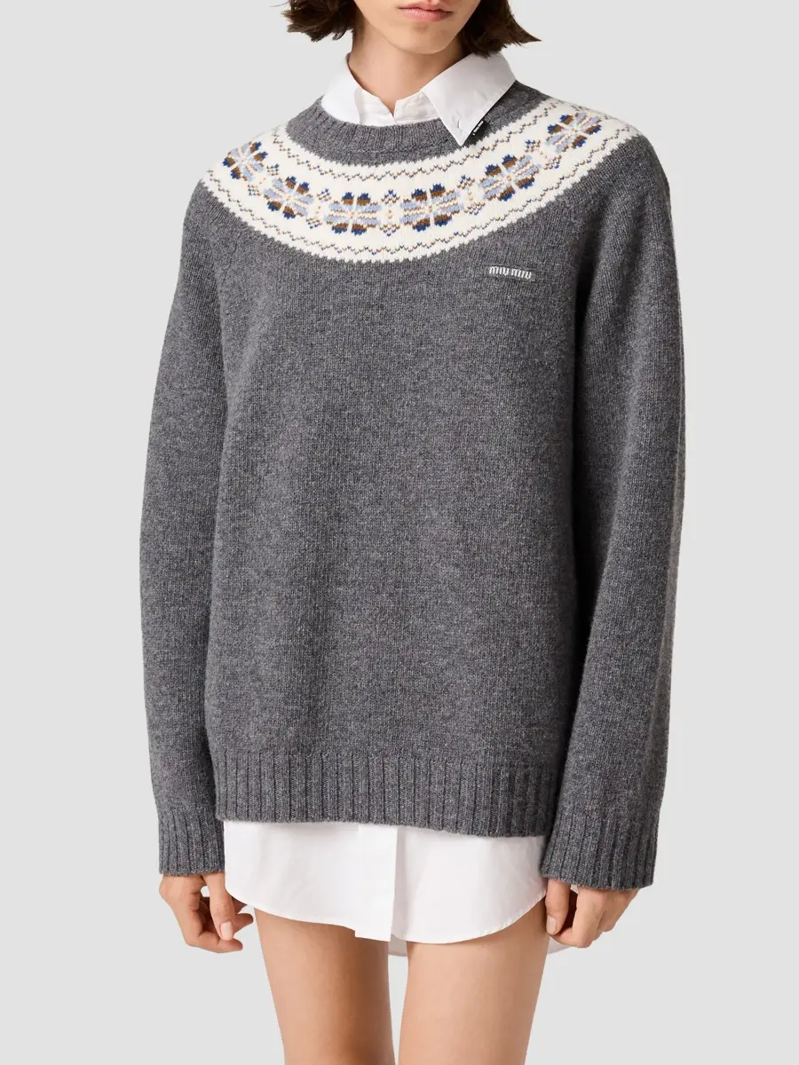 Miu Miu Women's Wool Sweater | Thumbnail 3 Miu Miu Women's Wool Sweater | Thumbnail 3