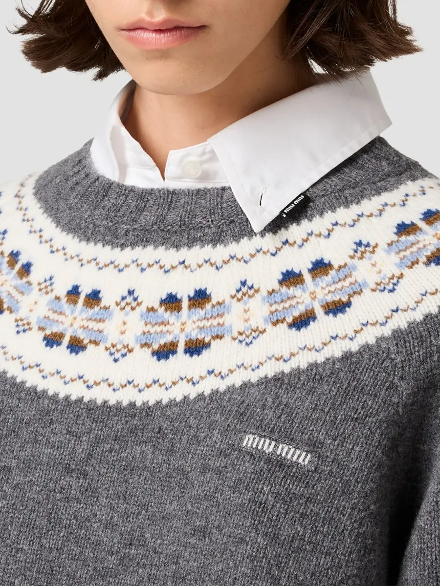 Miu Miu Women's Wool Sweater | Thumbnail 5 Miu Miu Women's Wool Sweater | Thumbnail 5