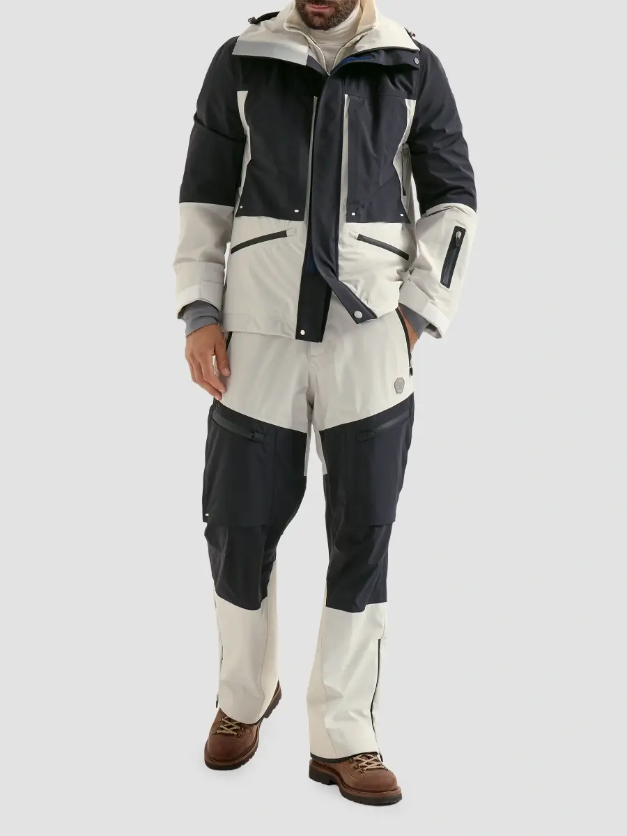 Brunello Cucinelli Men's Mountain Performance Jacket in Bonded Taffeta - Navy Blue | Thumbnail 6 Brunello Cucinelli Men's Mountain Performance Jacket in Bonded Taffeta - Navy Blue | Thumbnail 6