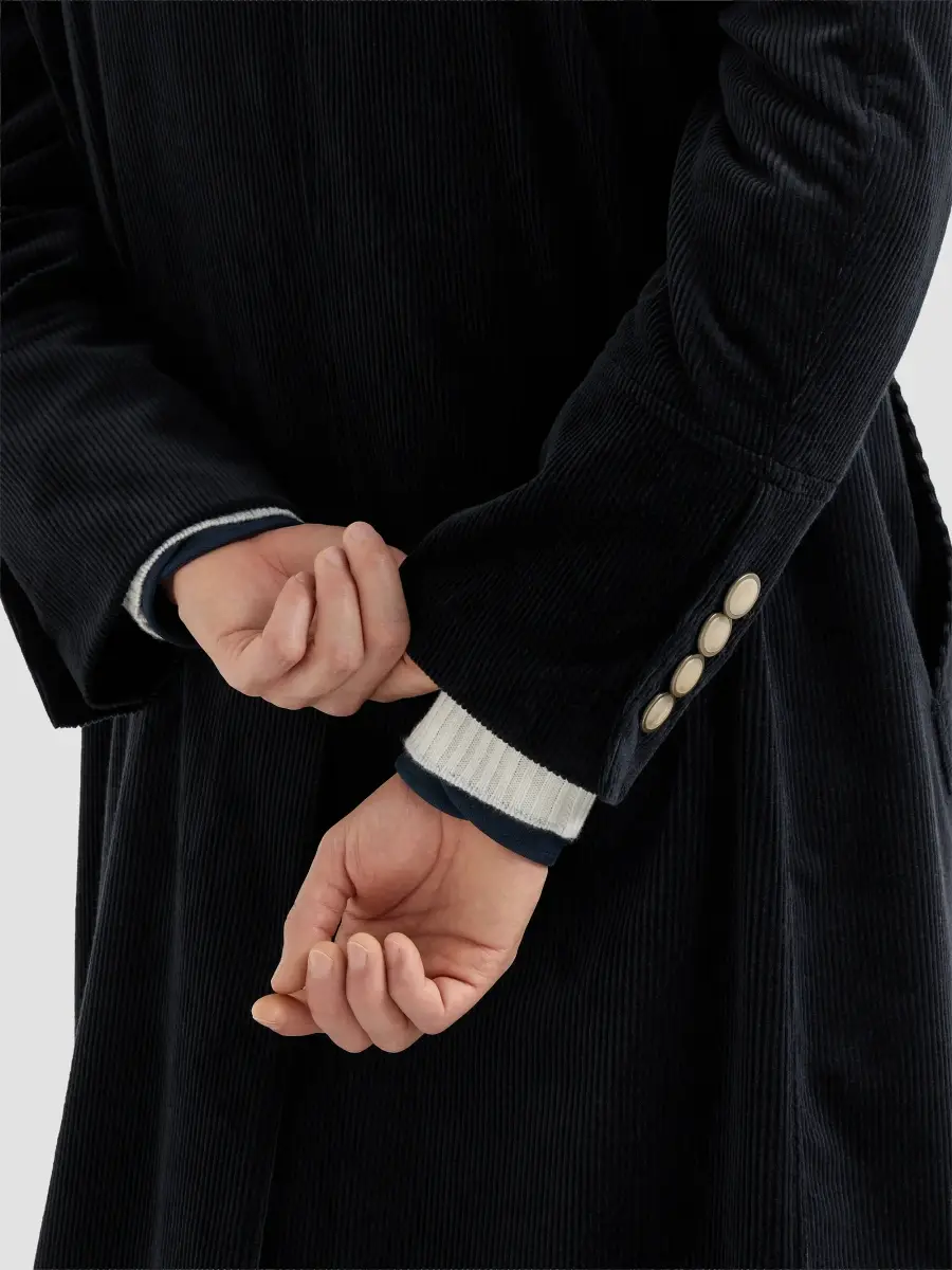 Brunello Cucinelli Men's Comfort Cotton and Cashmere Corduroy One and A Half Breasted Coat | Thumbnail 5 Brunello Cucinelli Men's Comfort Cotton and Cashmere Corduroy One and A Half Breasted Coat | Thumbnail 5