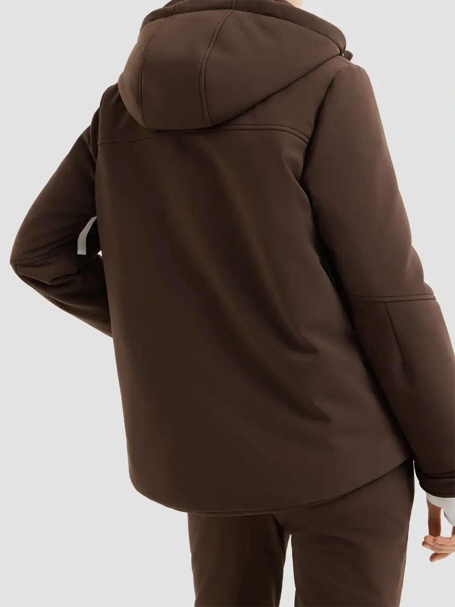 Brunello Cucinelli Women's Bonded Techno Fabric Hooded Mountain Jacket | Thumbnail 3 Brunello Cucinelli Women's Bonded Techno Fabric Hooded Mountain Jacket | Thumbnail 3