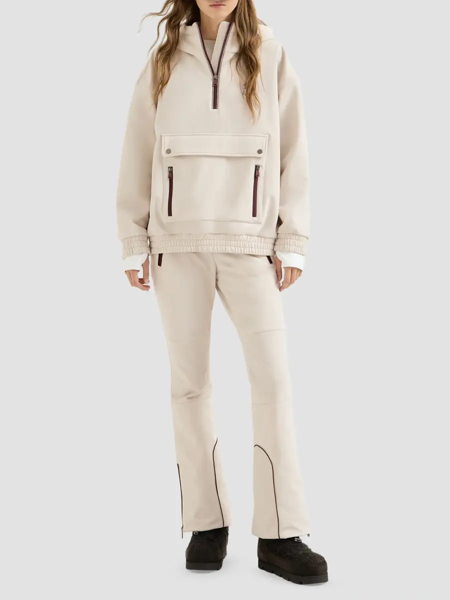 Brunello Cucinelli Women's Bonded Nylon Hooded Mountain Sweatshirt | Thumbnail 2 Brunello Cucinelli Women's Bonded Nylon Hooded Mountain Sweatshirt | Thumbnail 2