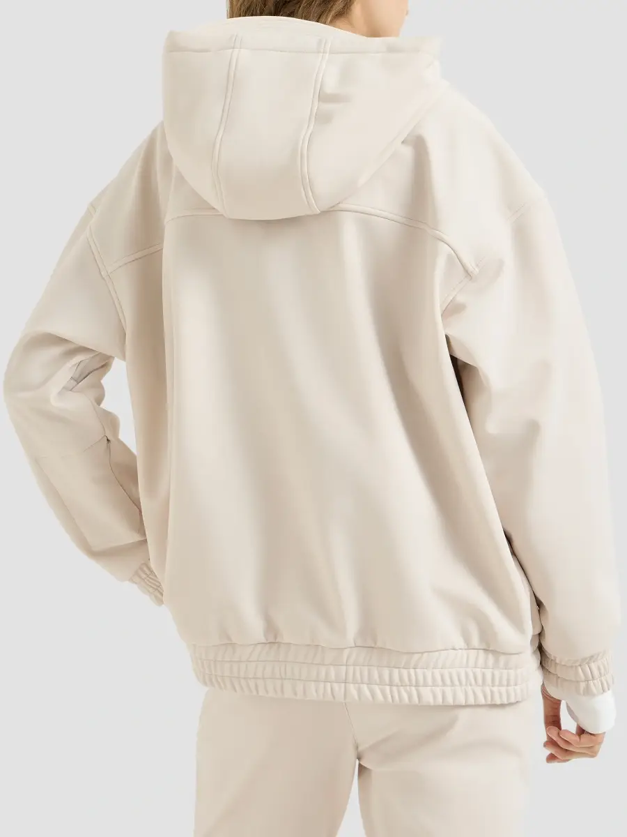 Brunello Cucinelli Women's Bonded Nylon Hooded Mountain Sweatshirt | Thumbnail 4 Brunello Cucinelli Women's Bonded Nylon Hooded Mountain Sweatshirt | Thumbnail 4
