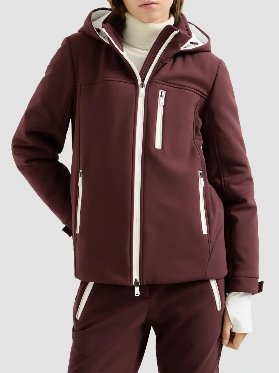 Brunello Cucinelli Women's Bonded Techno Fabric Hooded Mountain Jacket | Thumbnail 2 Brunello Cucinelli Women's Bonded Techno Fabric Hooded Mountain Jacket | Thumbnail 2