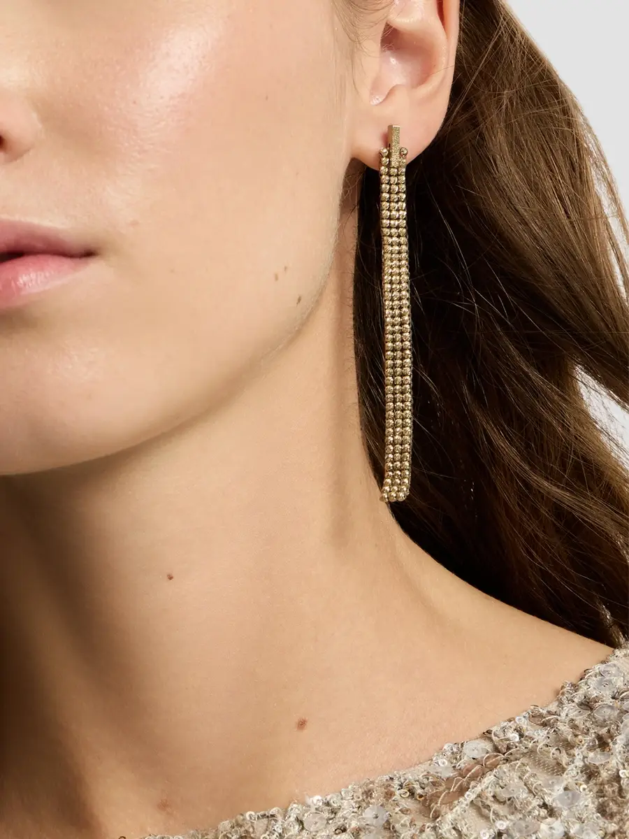 Brunello Cucinelli Women's Sterling Silver Cascade Earrings | Thumbnail 4 Brunello Cucinelli Women's Sterling Silver Cascade Earrings | Thumbnail 4